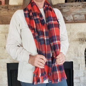 Flannel plaid scarf